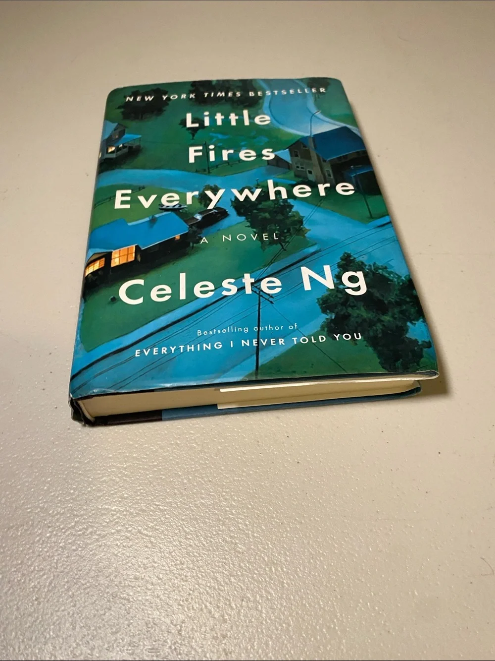 Celeste Ng Little Fires Everywhere Hardcover in Teal & Blue